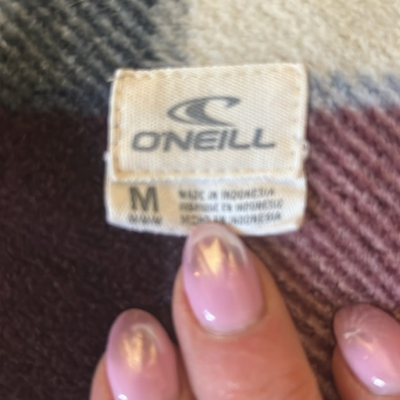 O’Neill Super Plush Fleece Plaid Button-Up Shacket or Top or Jacket - Picture 7 of 7